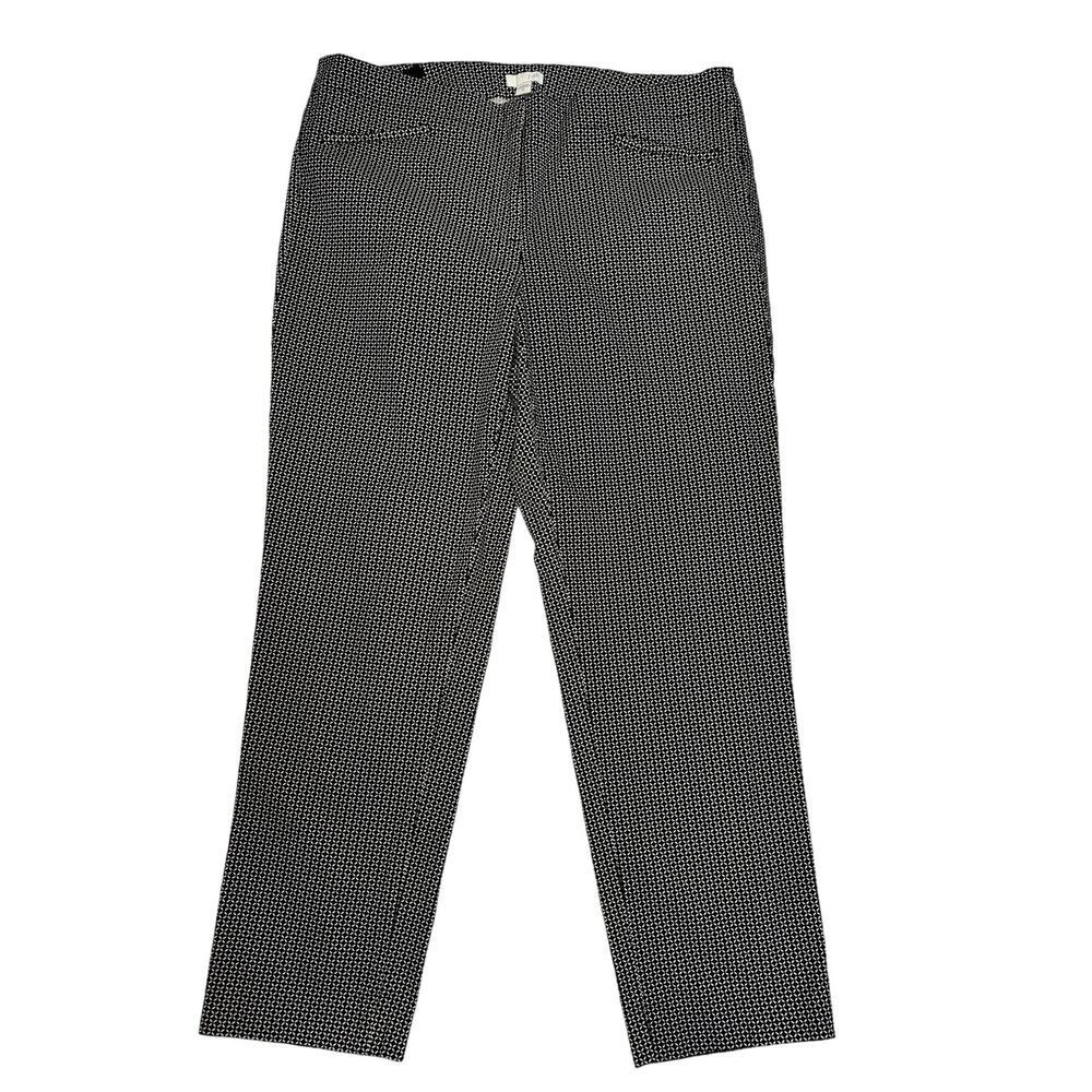 J. Jill Black and White Straight Leg Pants